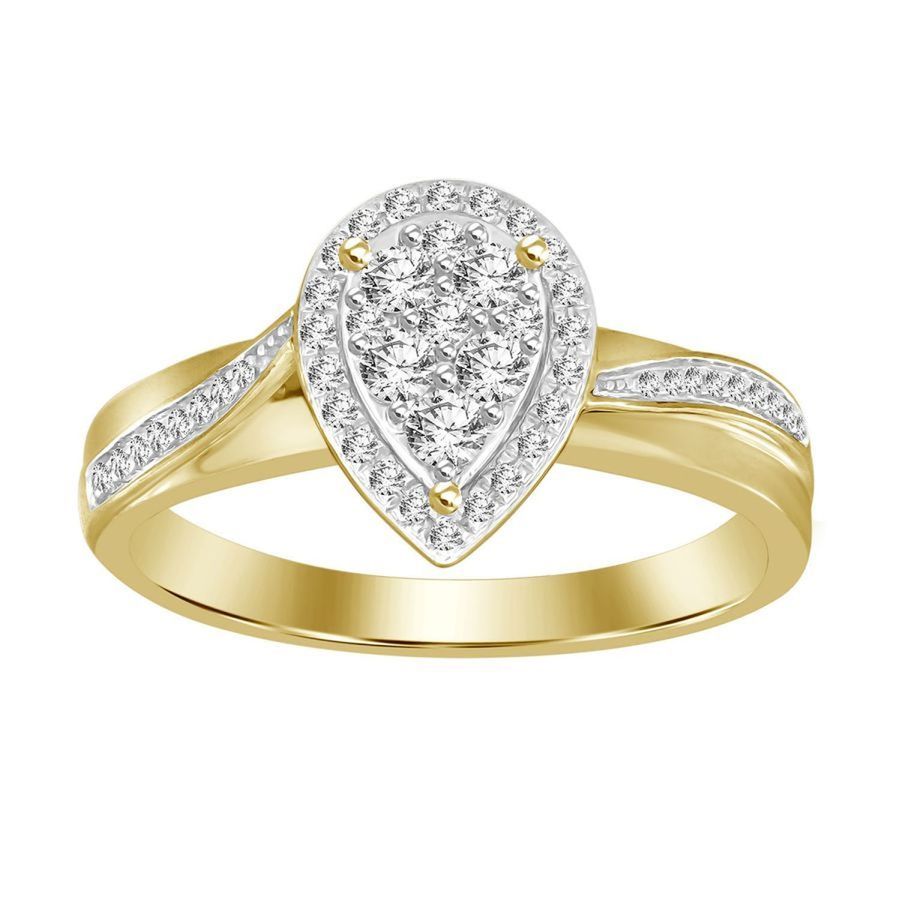 18351606_237846Y-32148.jpg LADIES RING 0.25CT ROUND DIAMOND 10K YELLOW GOLD - Image 1
