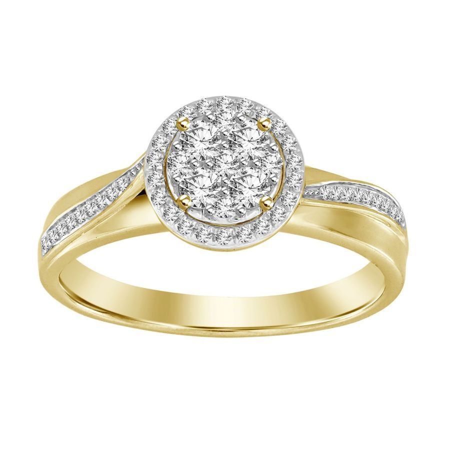 18351667_237839Y-33829.jpg LADIES RING 0.25CT ROUND DIAMOND 10K YELLOW GOLD - Image 1