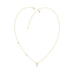 LADIES NECKLACE 0.10CT ROUND DIAMOND 10K YELLOW GOLD - Image 2