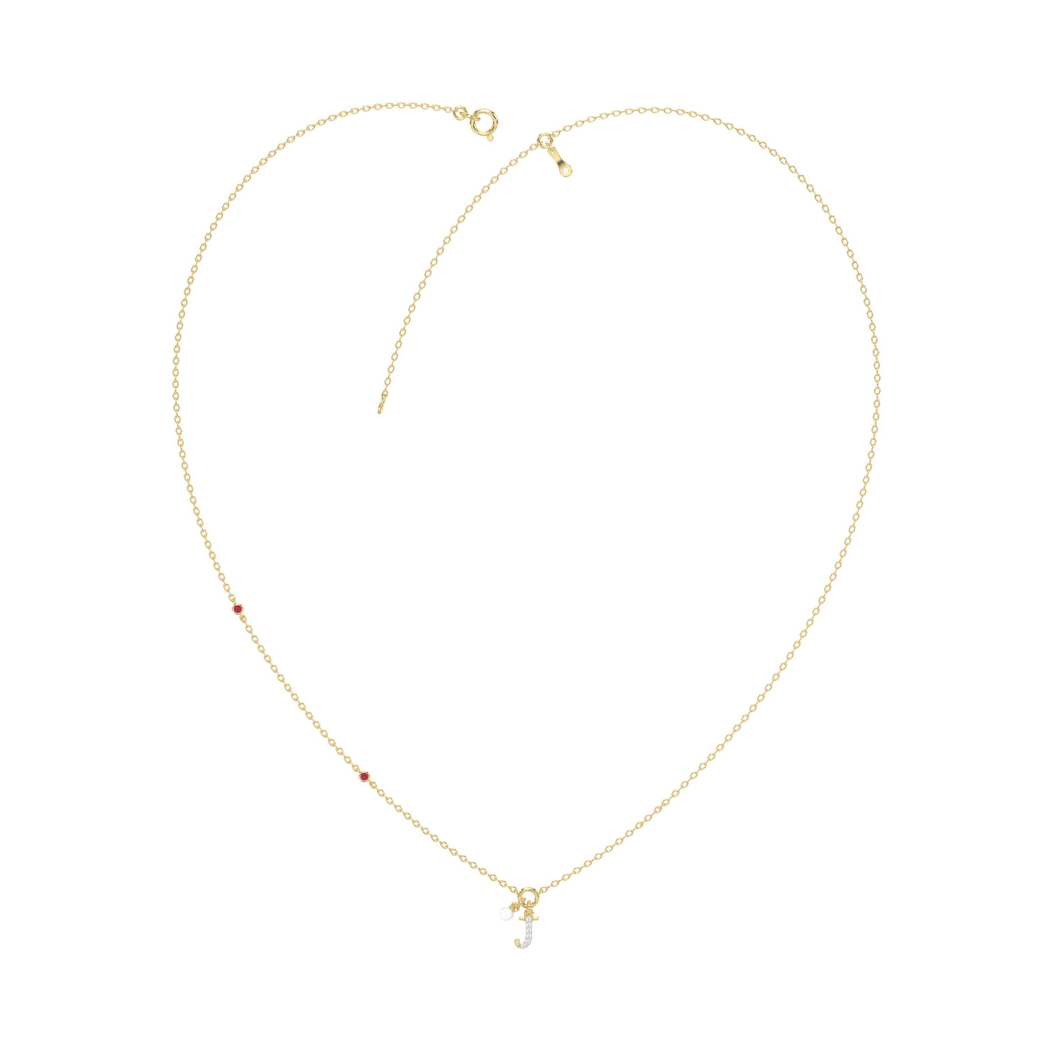 18351805_361207Y-5012495.jpg LADIES NECKLACE 0.10CT ROUND DIAMOND 10K YELLOW GOLD - Image 1