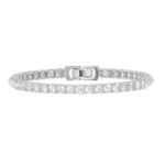 LADIES  BRACELET 1.00CT ROUND DIAMOND 14K WHITE GOLD