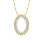LADIES NECKLACE 0.20CT ROUND DIAMOND 10K YELLOW GOLD