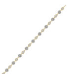 Luxury Ladies 10K Yellow Gold 0.25Ct Diamond Bracelet Elegant Flower & Pear Shape Design With Round Diamonds - Image 3