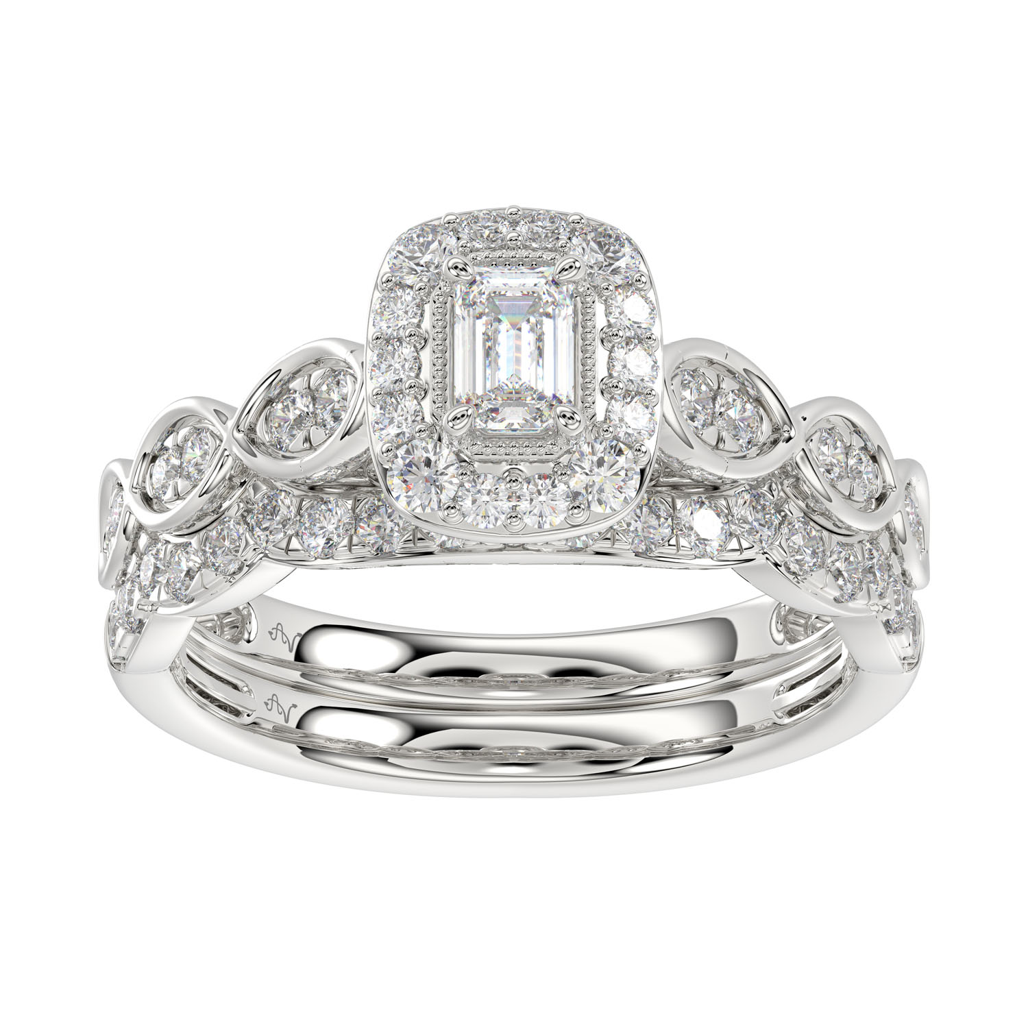 18449123_232547W-A-28826.jpg LADIES BRIDAL SET 1.00CT ROUND DIAMOND 14K WHITE GOLD (SI QUALITY) - Image 1