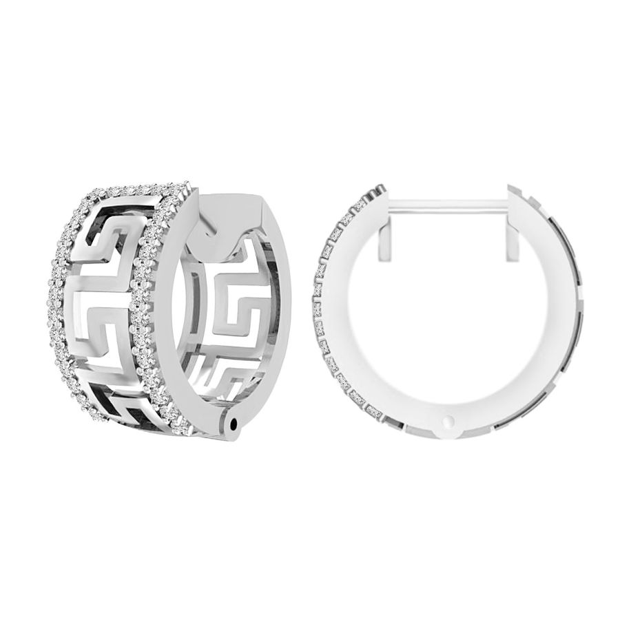 18449220_243091W-29705.jpg LADIES HUGGIES 0.20CT ROUND DIAMOND 10K WHITE GOLD - Image 1