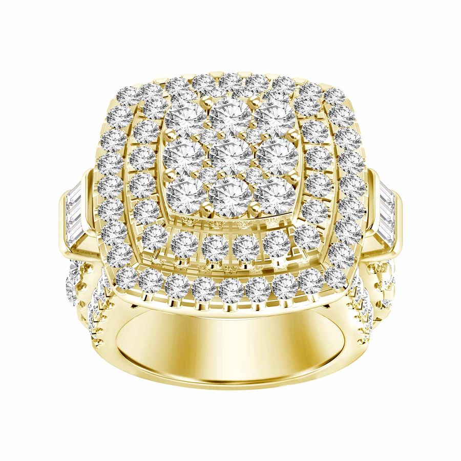 18453765_224440Y-38089.jpg LADIES RING 5.00CT ROUND DIAMOND 10K YELLOW GOLD - Image 1