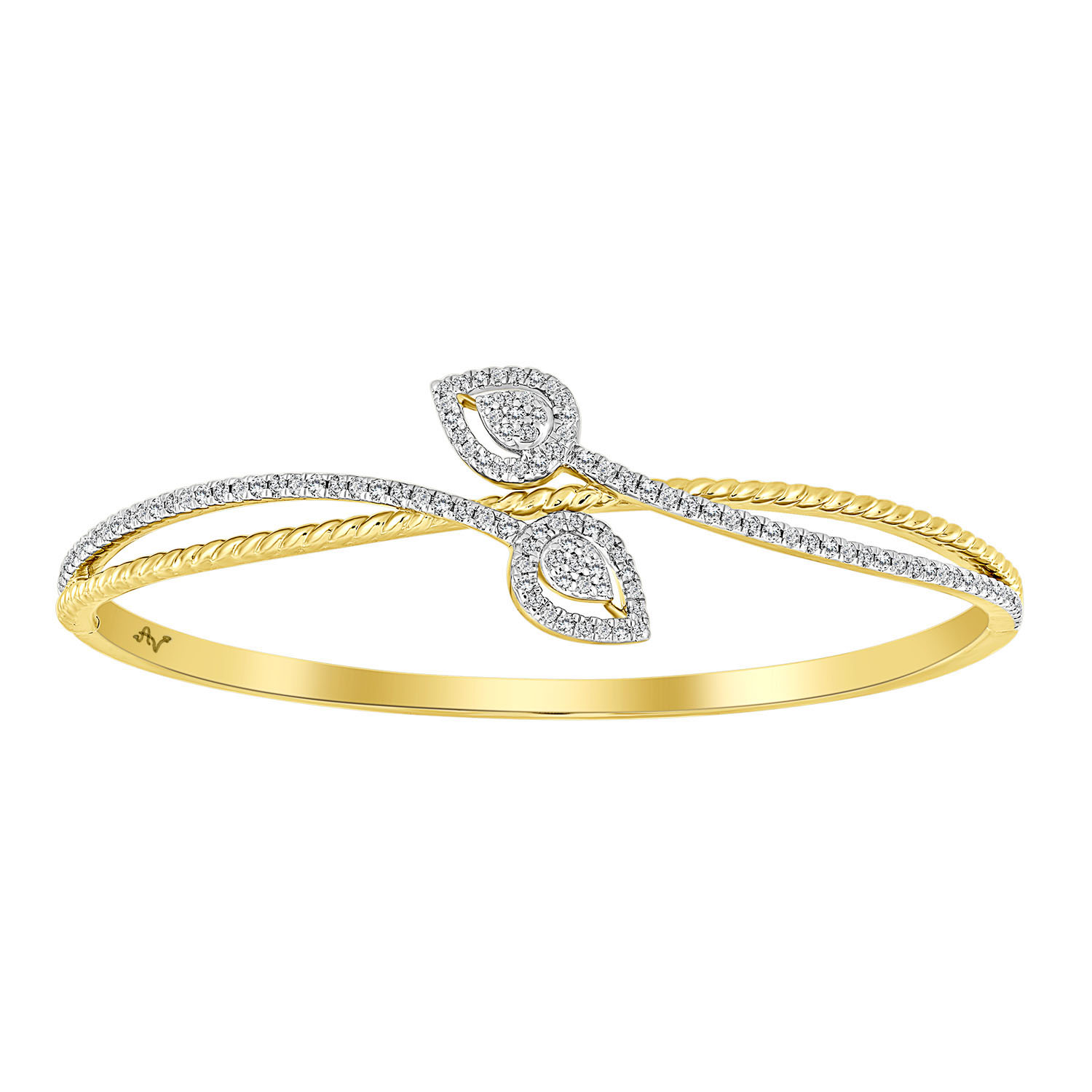 18457272_306772Y-A-51124.jpg LADIES BANGLE 0.75CT ROUND DIAMOND 14K YELLOW GOLD - Image 1
