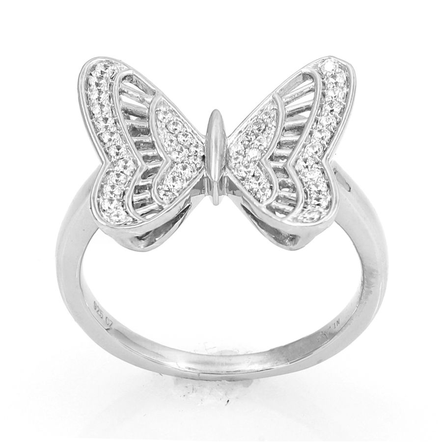 18459943_288985W-32139.jpg LADIES RING 0.25CT ROUND DIAMOND 10K WHITE GOLD - Image 1
