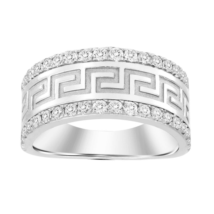 18460126_238081W-A-39403.jpg MEN'S BAND 1.00CT ROUND DIAMOND 14K WHITE GOLD (SI QUALITY) - Image 1