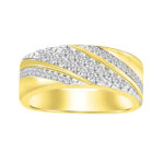 MEN'S BAND 0.50CT ROUND DIAMOND 14K YELLOW GOLD (SI QUALITY)