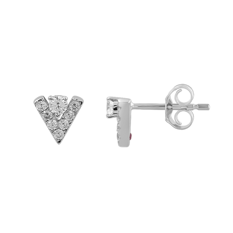 18460303_305504W-A-58059.jpg LADIES EARRINGS 0.25CT ROUND DIAMOND 14K WHITE GOLD - Image 1