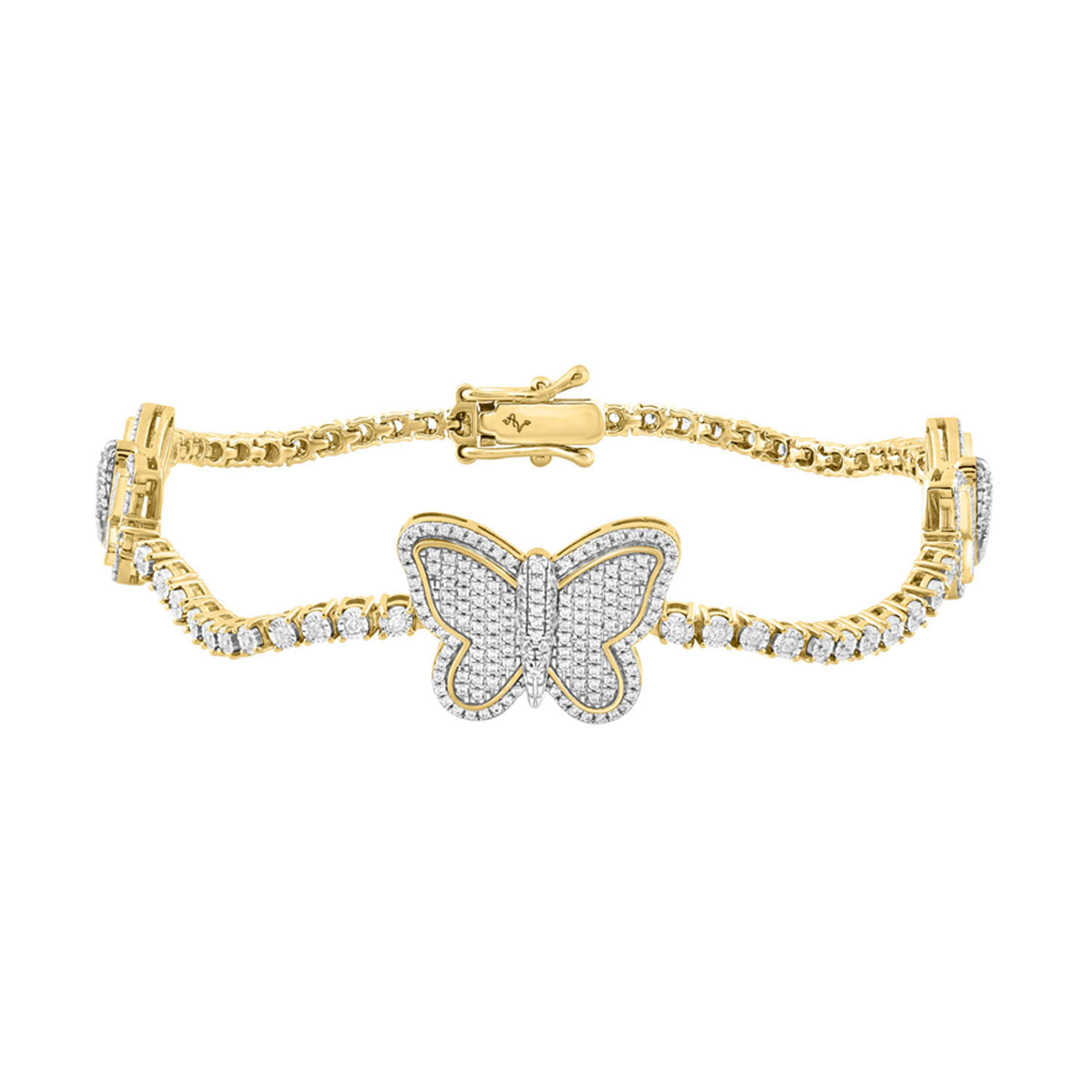 18462123_316966Y-4938053.jpg LADIES BRACELET 1.00CT ROUND DIAMOND 10K YELLOW GOLD - Image 1