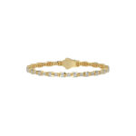 Elegant 10K Yellow Gold Ladies Bracelet With 0.33 Ct Round Diamonds. A Graceful And Minimal Fine Jewelry Design Perfect For Gifting.