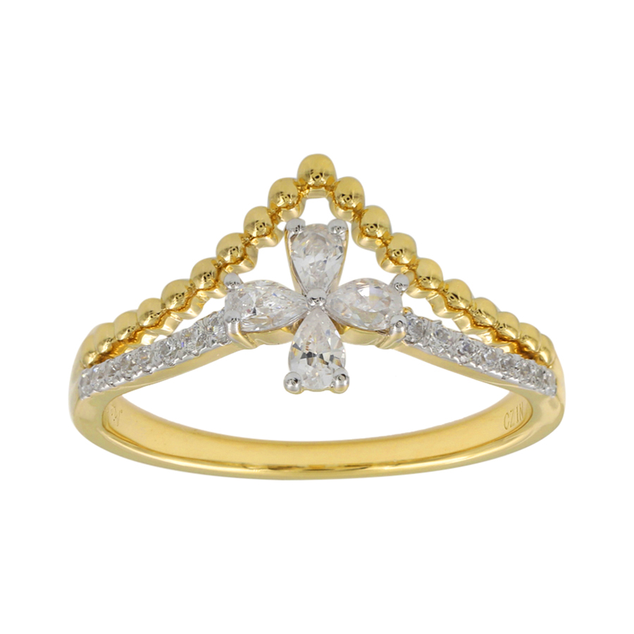 18709829_305498Y-A-4937199.jpg LADIES RING 0.33CT ROUND/PEAR DIAMOND 14K YELLOW GOLD - Image 1