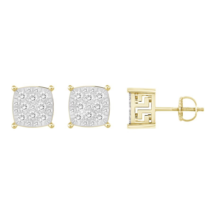 18981431_247151Y.jpg LADIES STUD EARRINGS 0.25CT ROUND DIAMOND 10K YELLOW GOLD - Image 1