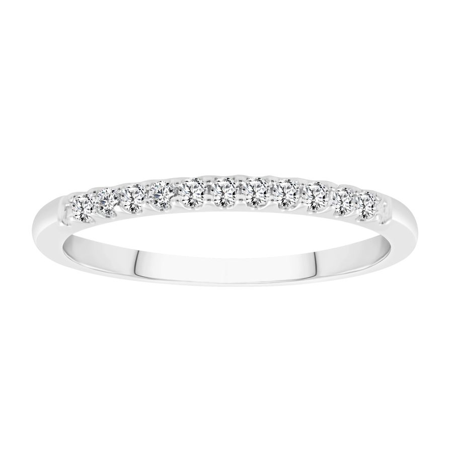 18981679_265950W.jpg LADIES BAND 0.15CT ROUND DIAMOND 14K WHITE GOLD - Image 1