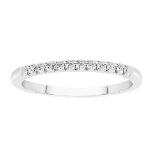 LADIES BAND 0.15CT ROUND DIAMOND 14K WHITE GOLD (SI QUALITY)