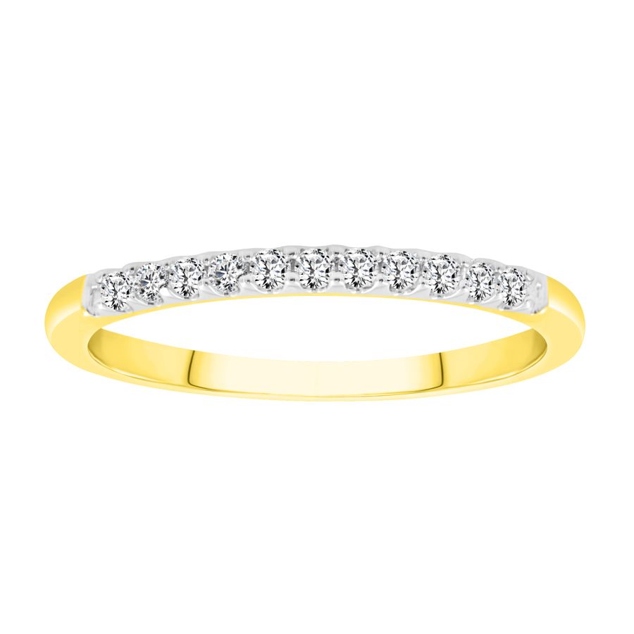 18981685_265950Y.jpg LADIES BAND 0.15CT ROUND DIAMOND 14K YELLOW GOLD - Image 1