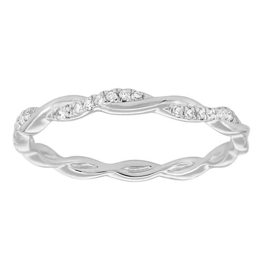 18981694_274309W.jpg LADIES BAND 0.20CT ROUND DIAMOND 10K WHITE GOLD - Image 1