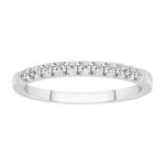 LADIES BAND 0.25CT ROUND DIAMOND 14K WHITE GOLD