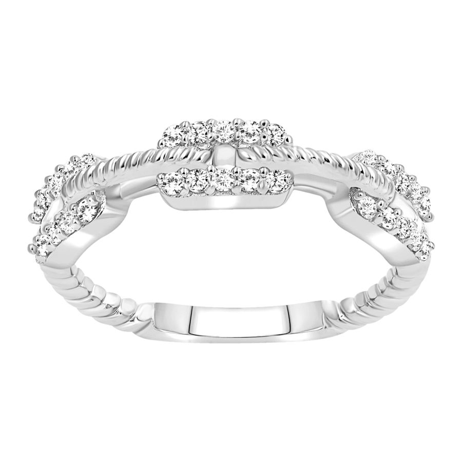 18981703_291808W.jpg LADIES BAND 0.25CT ROUND DIAMOND 14K WHITE GOLD - Image 1