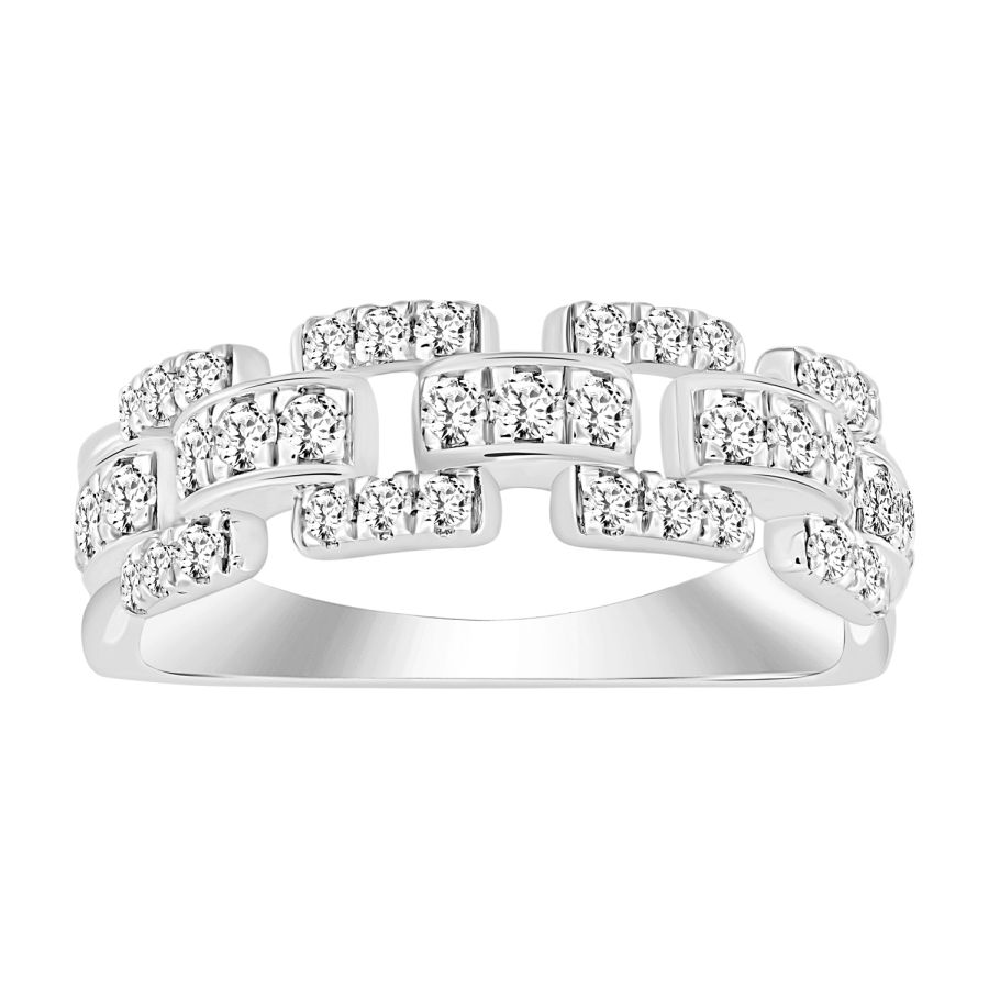 18981729_282068W.jpg LADIES BAND 0.50CT ROUND DIAMOND 10K WHITE GOLD - Image 1
