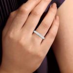 LADIES BAND 1.00CT ROUND DIAMOND 14K WHITE GOLD (SI QUALITY) - Image 5