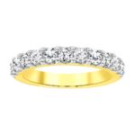 LADIES BAND 1.00CT ROUND DIAMOND 14K YELLOW GOLD