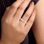 LADIES BAND 1.00CT ROUND DIAMOND 14K YELLOW GOLD - Image 5