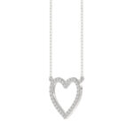 LADIES NECKLACE 0.10CT ROUND DIAMOND 10K WHITE GOLD - Image 3
