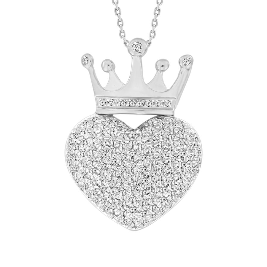 18981920_229164W.jpg LADIES PENDANT 0.33CT ROUND DIAMOND 10K WHITE GOLD - Image 1