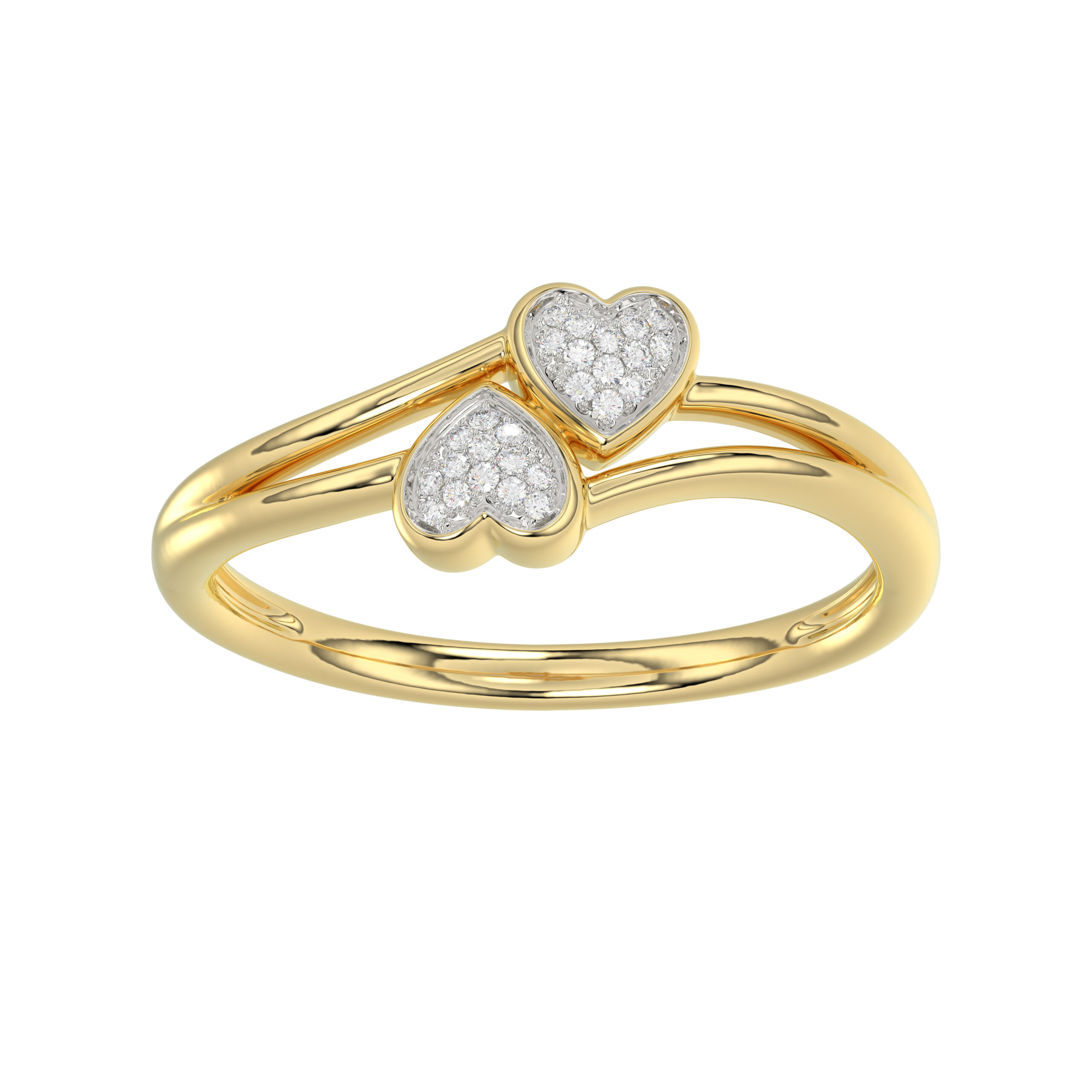 18981943_239855Y.jpg LADIES RING 0.05CT ROUND DIAMOND 10K YELLOW GOLD - Image 1