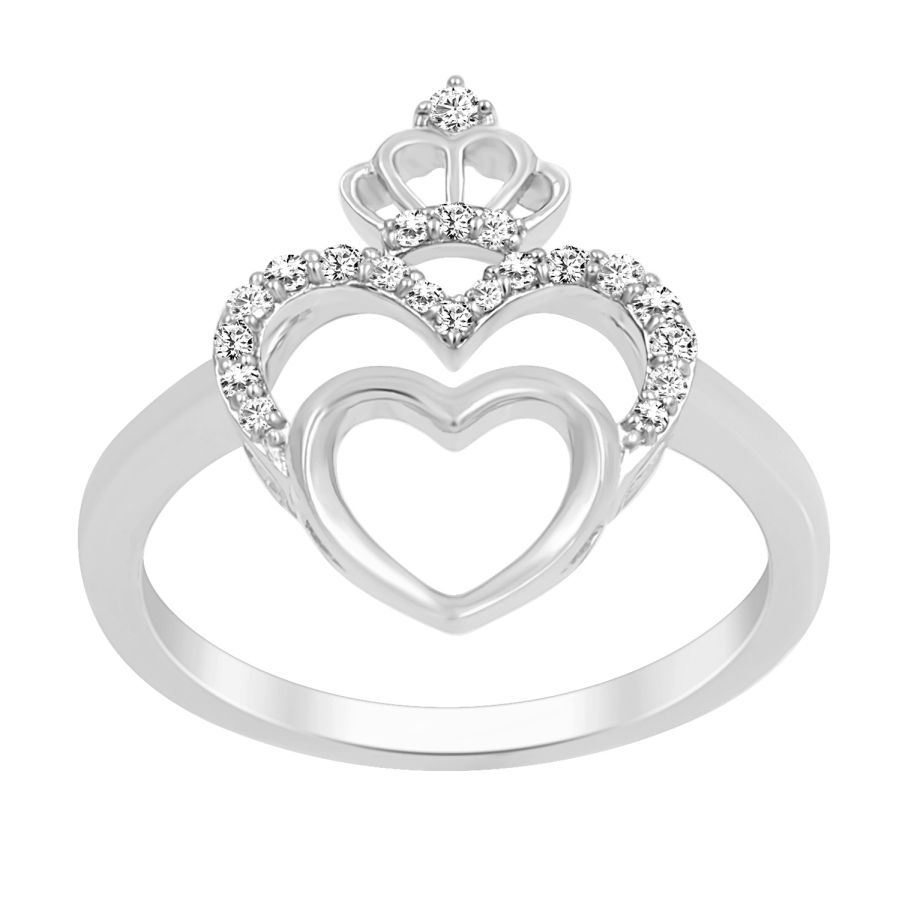 18981952_286059W.jpg LADIES RING 0.15CT ROUND DIAMOND 10K WHITE GOLD - Image 1