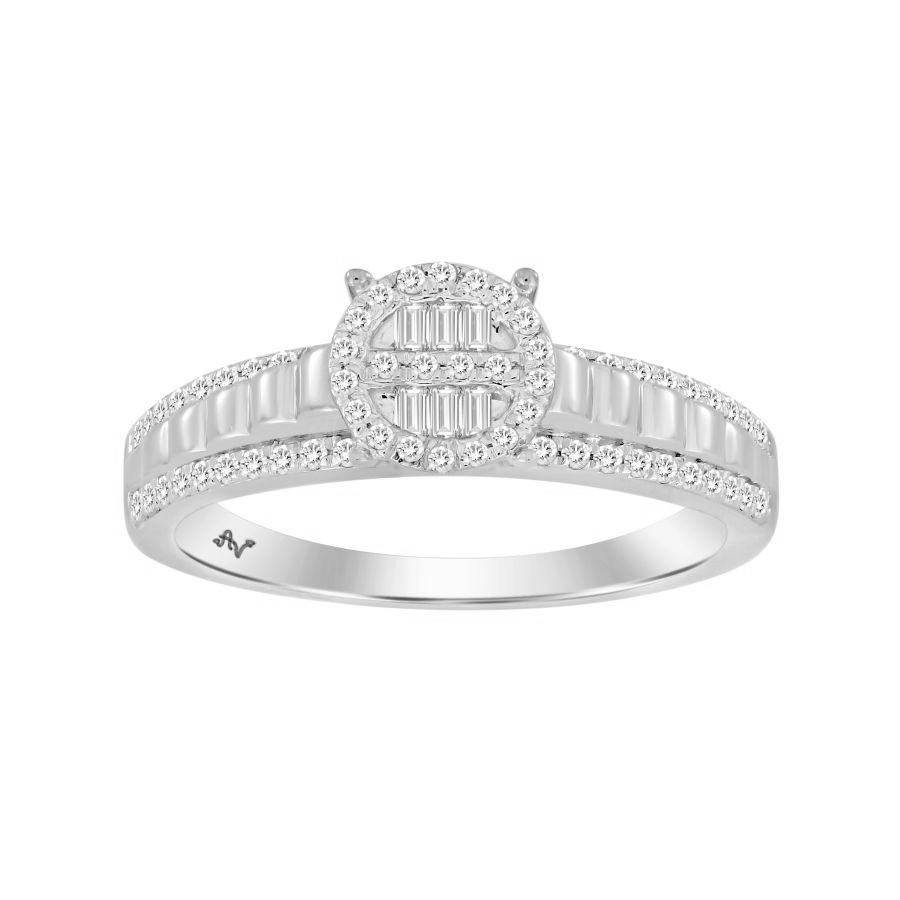 18981974_300270W.jpg LADIES RING 0.25CT ROUND DIAMOND 10K WHITE GOLD - Image 1
