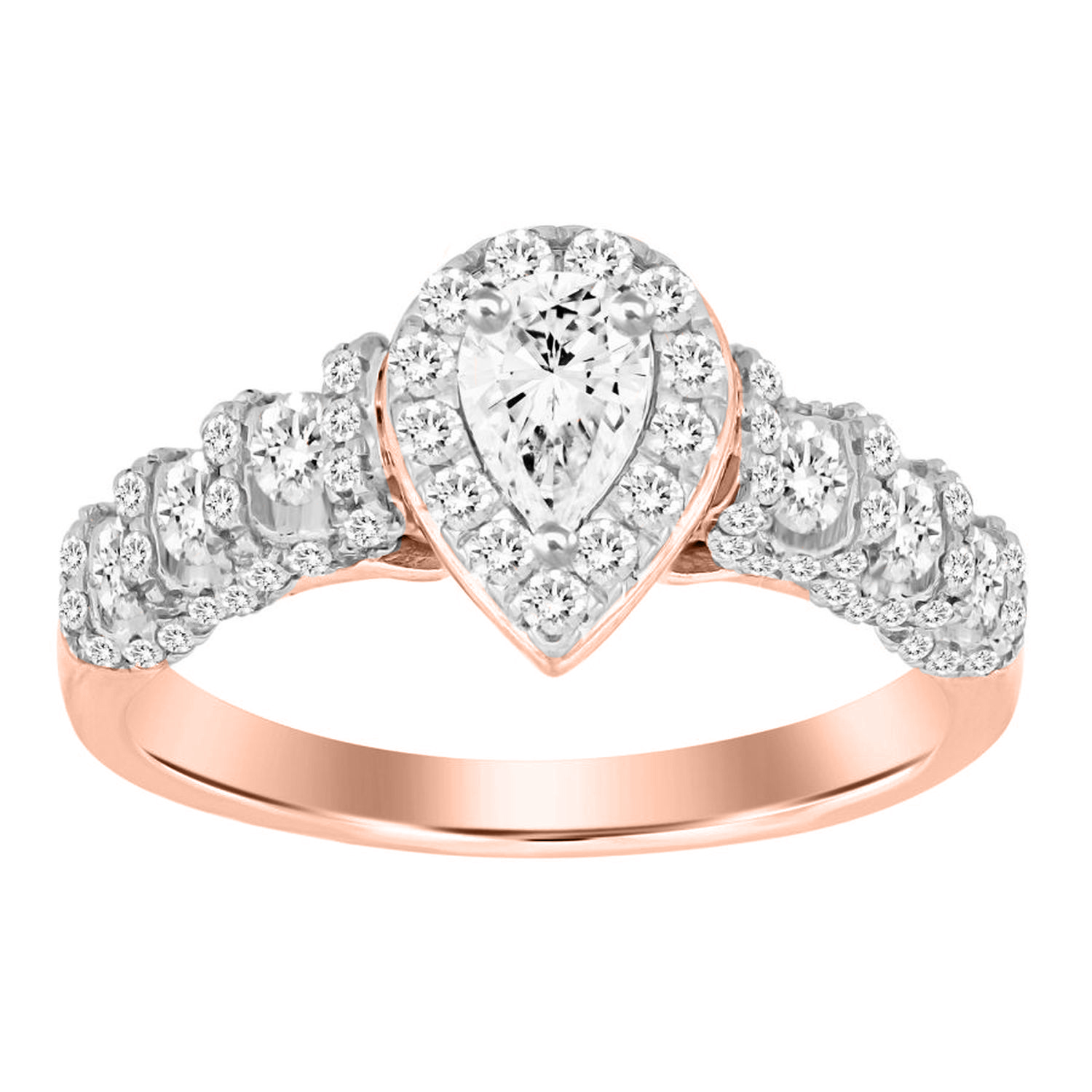 18982001_244188R.jpg LADIES RING1.00CT PEAR/ROUND DIAMOND 14K ROSE GOLD - Image 1