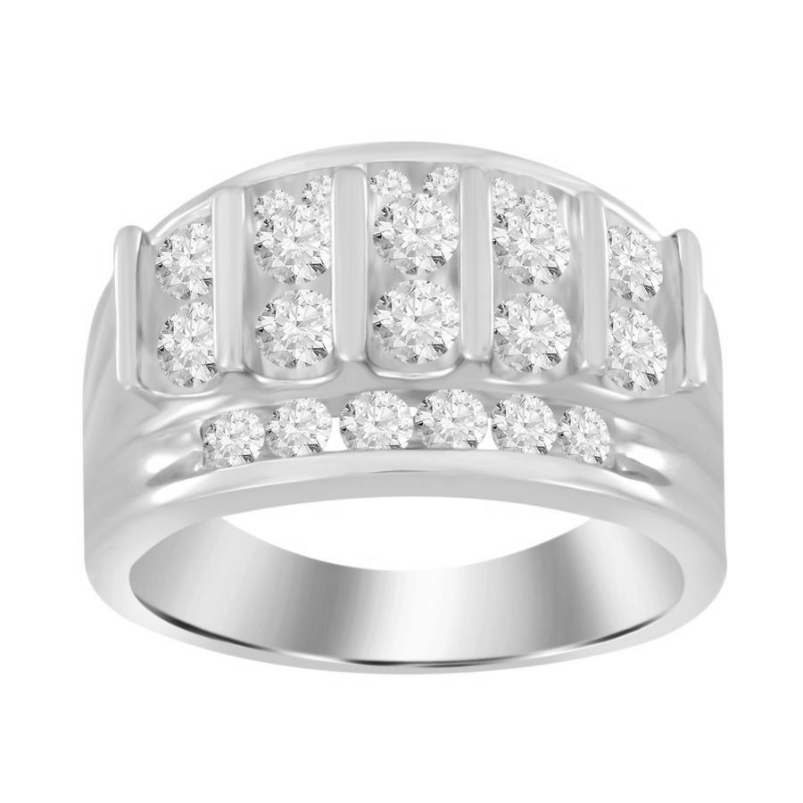 18982078_228410W.jpg MEN'S BAND 2.00CT ROUND DIAMOND 14K WHITE GOLD - Image 1
