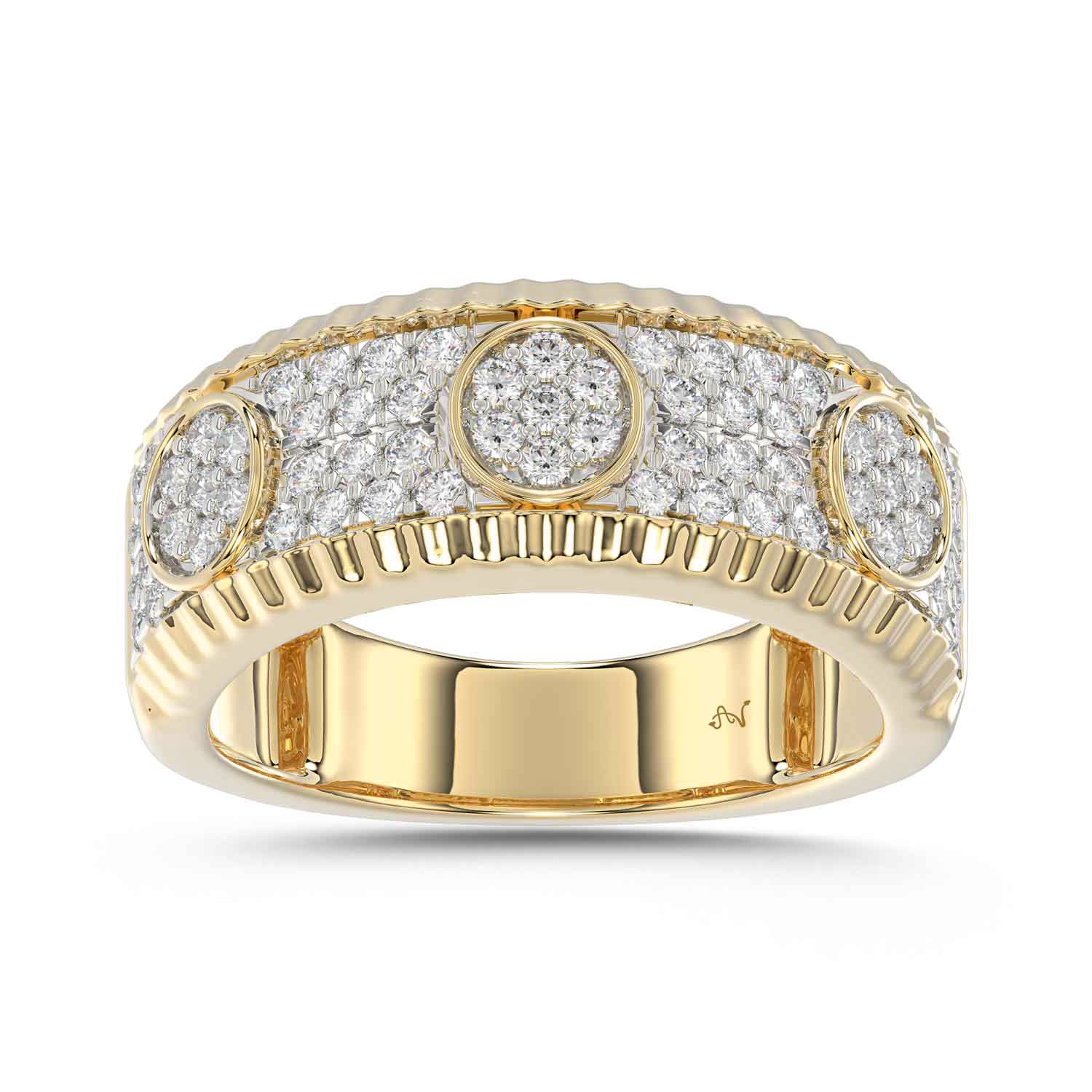 18982084_264328Y.jpg MEN'S RING 0.75CT ROUND DIAMOND 10K YELLOW GOLD - Image 1