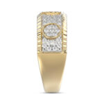 MEN'S RING 0.75CT ROUND DIAMOND 10K YELLOW GOLD - Image 3
