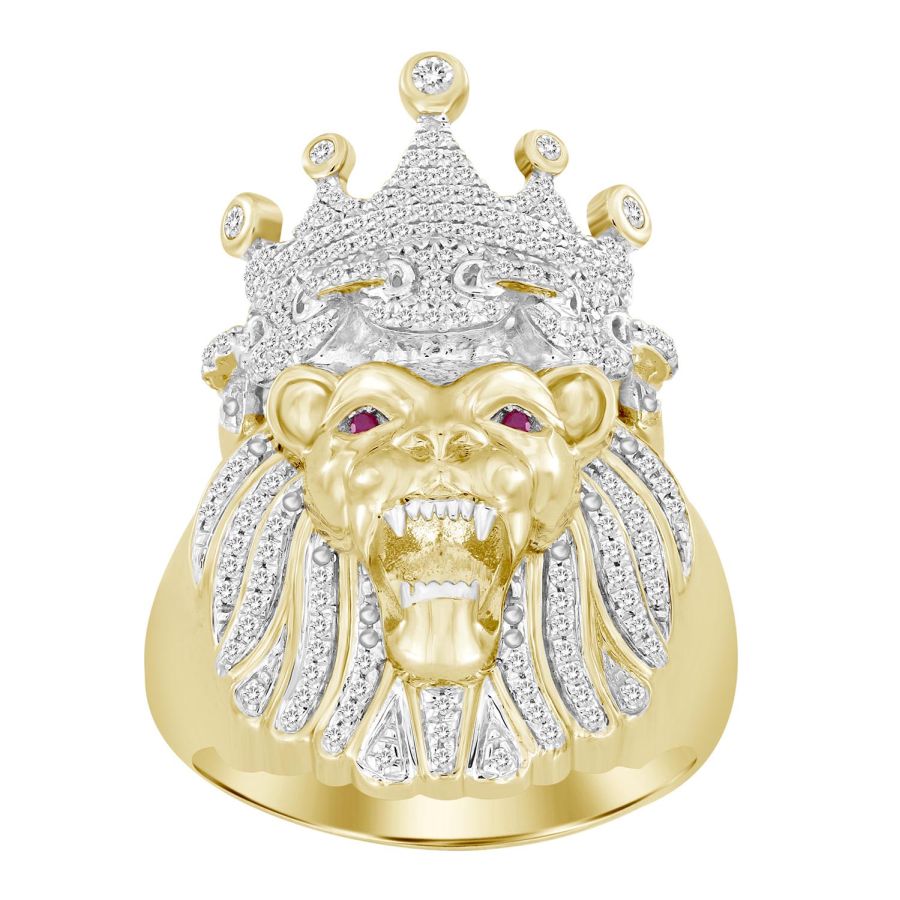 18982174_250731Y.jpg MEN'S RING 0.50CT ROUND DIAMOND 10K YELLOW GOLD - Image 1