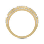 MEN'S BAND 1.00CT ROUND/BAGUETTE DIAMOND 10K YELLOW GOLD - Image 2