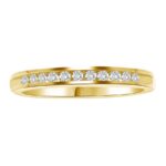 LADIES BAND 0.15CT ROUND DIAMOND 14K YELLOW GOLD