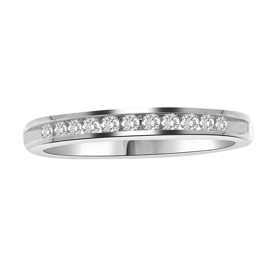 18982644_68087W.jpg LADIES BAND 0.25CT ROUND DIAMOND 14K WHITE GOLD - Image 1