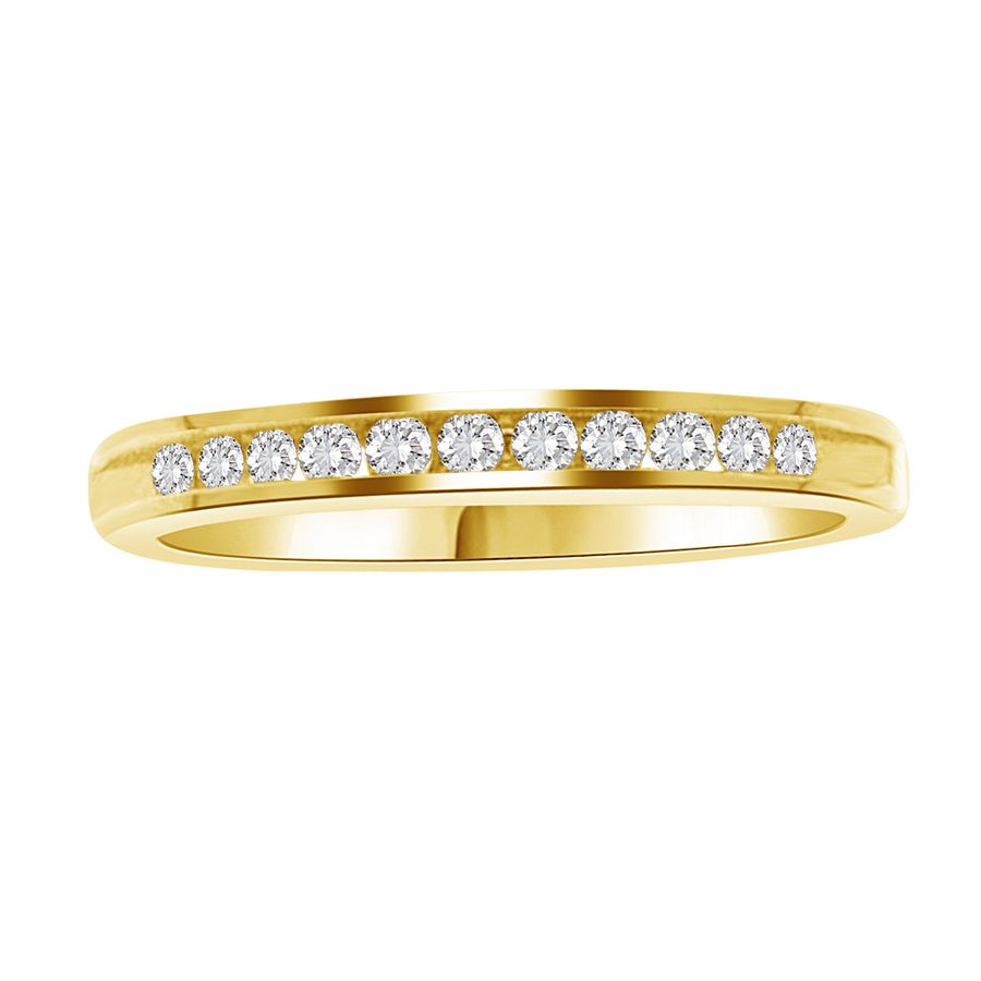 18982651_68087Y.jpg LADIES BAND 0.25CT ROUND DIAMOND 14K YELLOW GOLD (SI QUALITY) - Image 1