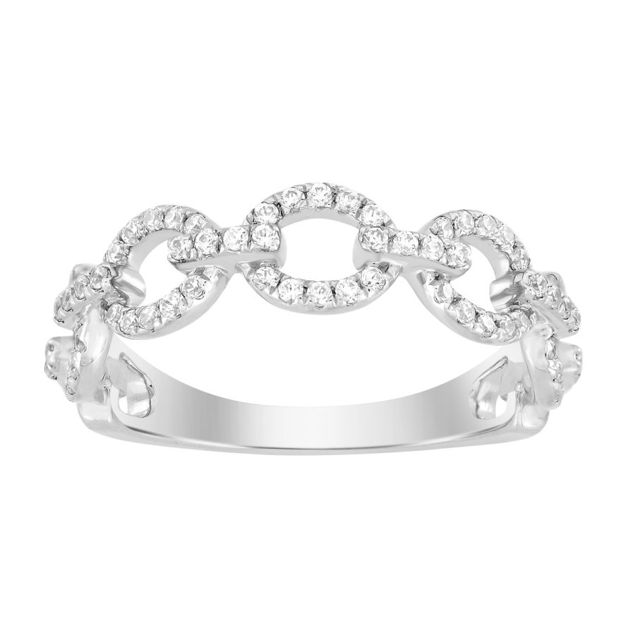 18982655_264985W.jpg LADIES BAND 0.33CT ROUND DIAMOND 10K WHITE GOLD - Image 1