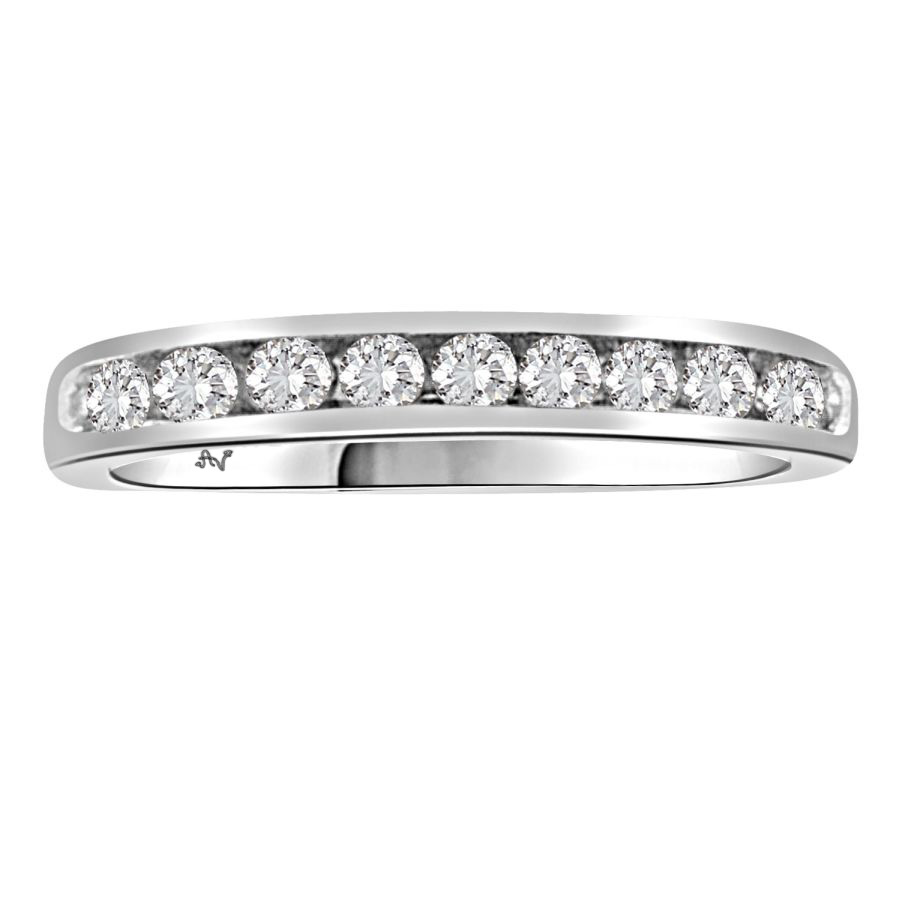 18982660_68091W.jpg LADIES BAND 0.33CT ROUND DIAMOND 14K WHITE GOLD - Image 1
