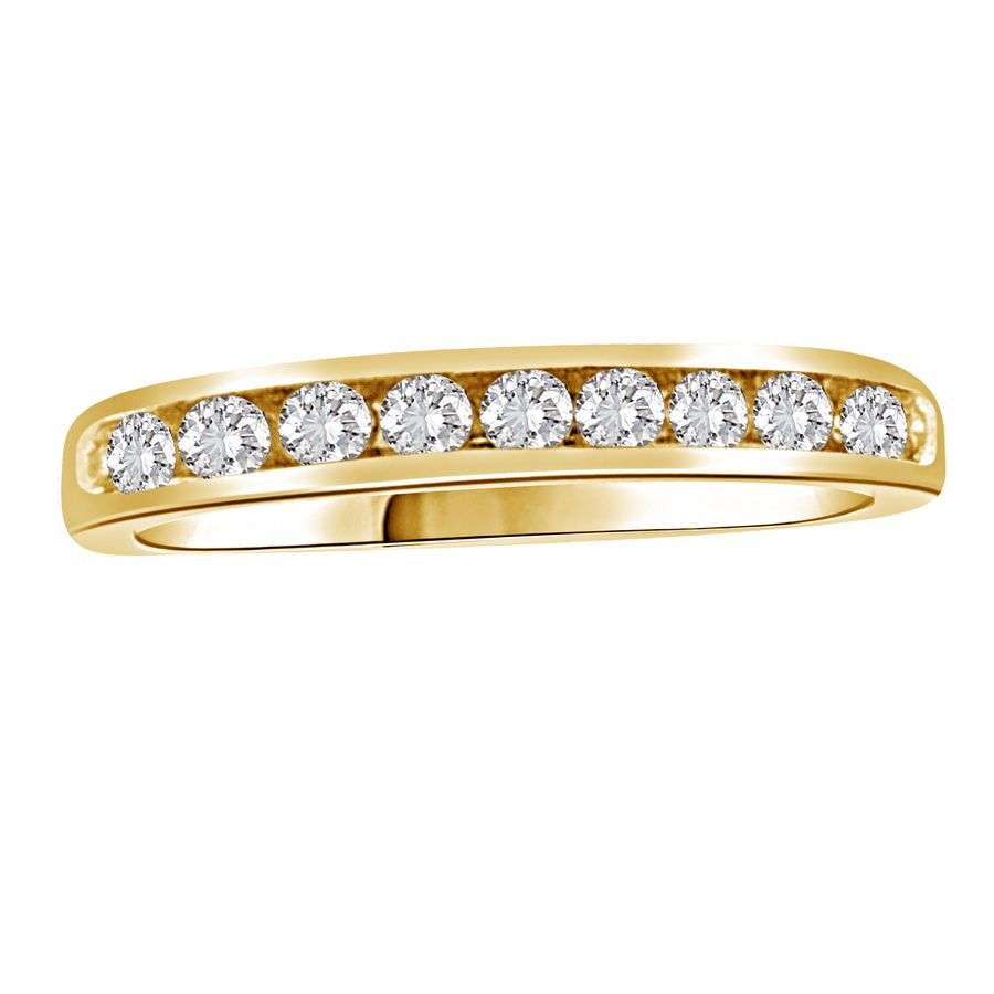 18982672_68091Y.jpg LADIES BAND 0.33CT ROUND DIAMOND 14K YELLOW GOLD (SI QUALITY) - Image 1