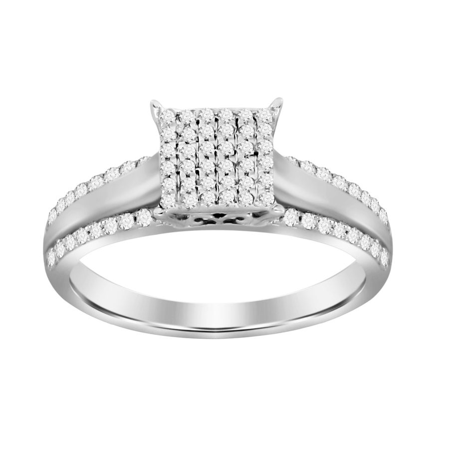 18982839_82408W.jpg LADIES RING 0.20CT ROUND DIAMOND 10K WHITE GOLD - Image 1