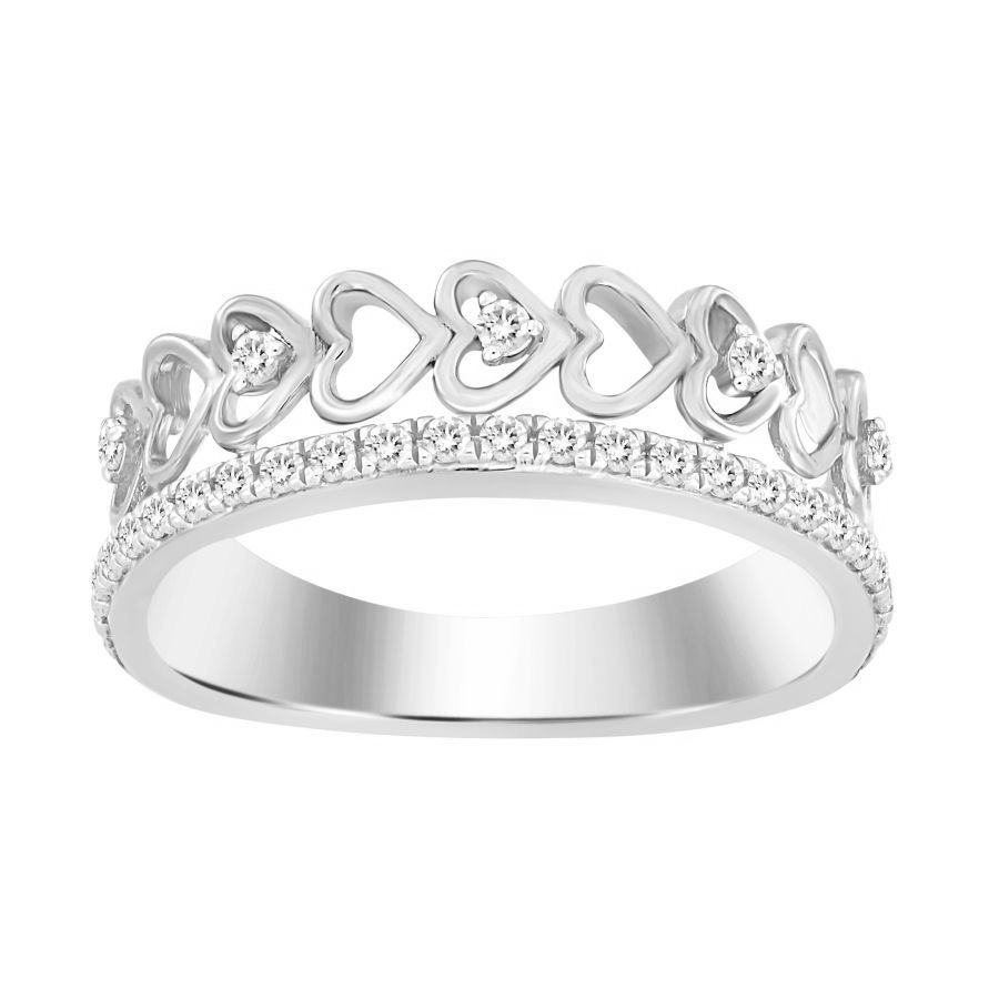 18982858_270340W-A.jpg LADIES RING 0.20CT ROUND DIAMOND 14K WHITE GOLD (SI QUALITY) - Image 1
