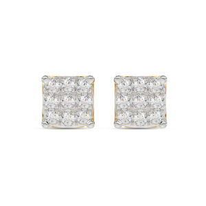 LADIES EARRING 0.25CT ROUND DIAMOND 10K YELLOW GOLD
