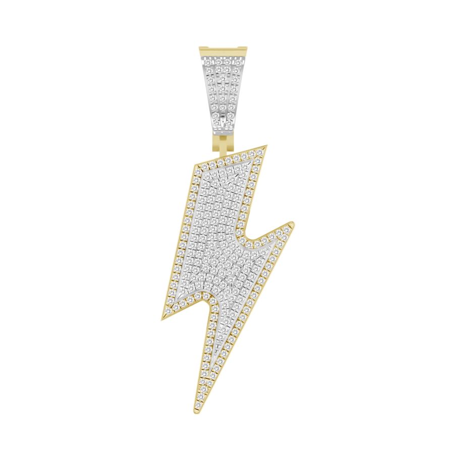 18983164_248943Y.jpg MEN'S CHARM PENDANT 0.50CT ROUND DIAMOND 10K YELLOW GOLD - Image 1